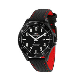 Sector Sector R3251161060 Watch 230 black / red ( zwart / rood ) heren horloge 43 MM