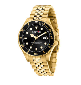 Sector Sector R3253161051 Watch 230 gold / black ( goud / zwart ) heren horloge 43 MM