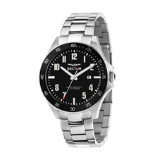 Sector Sector R3253161054 watch 230 silver / black ( zilver / zwart ) heren horloge - 43 MM