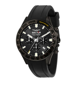 Sector Sector R3271661030 watch 230 Chronograph black / black ( zwart / zwart ) heren horloge - 43 MM
