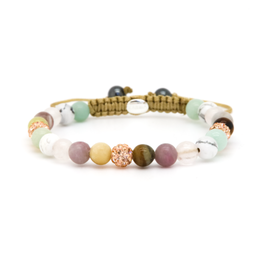 Karma Jewelry Karma  Jewelry armband 80165 Bracelet Spiral Phoebe XS rosegold crystal beads 6 MM