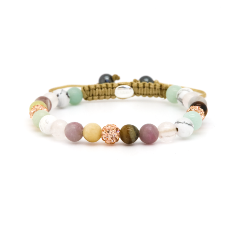 Karma Jewelry Karma  Jewelry armband 80165 Bracelet Spiral Phoebe XS rosegold crystal beads 6 MM