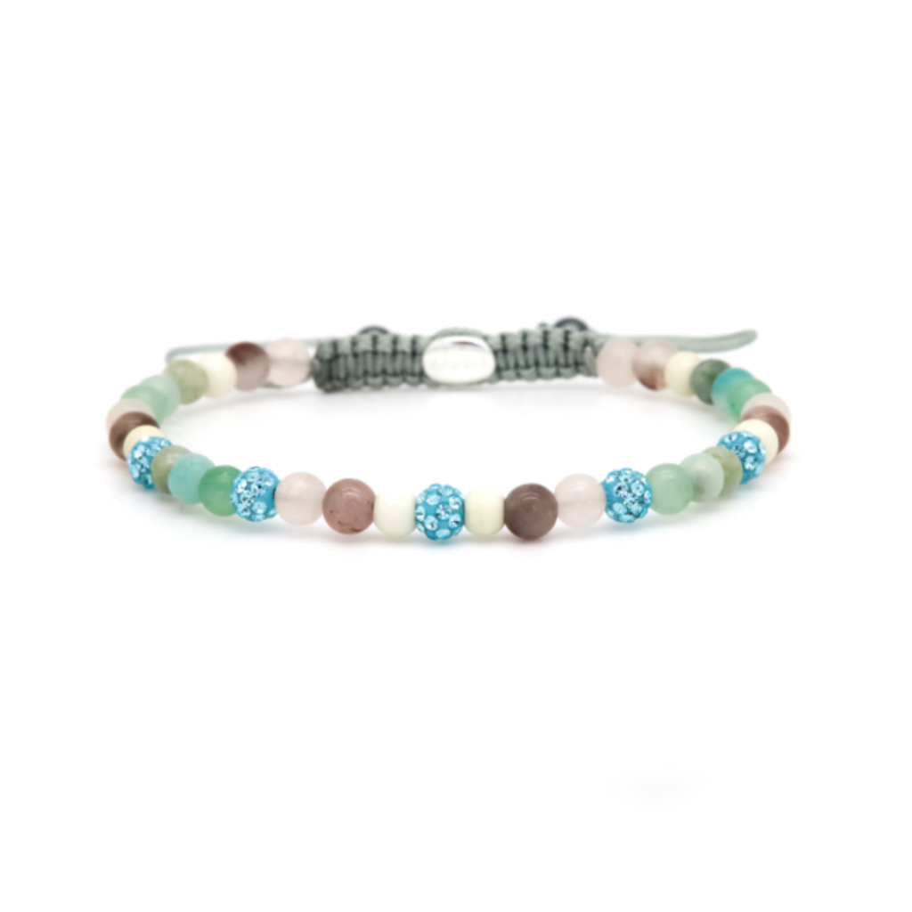 Karma Jewelry Karma  Jewelry armband 84641 Bracelet Spiral Cea XXS Blue crystal beads 4 MM