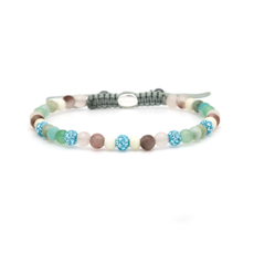 Karma Jewelry Karma  Jewelry armband 84641 Bracelet Spiral Cea XXS Blue crystal beads 4 MM