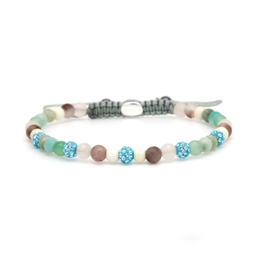Karma Jewelry Karma  Jewelry armband 84641 Bracelet Spiral Cea XXS Blue crystal beads 4 MM