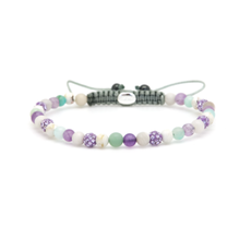 Karma Jewelry Karma  Jewelry armband 84648 Bracelet Spiral Plume XXS Lavender crystal beads 4 MM