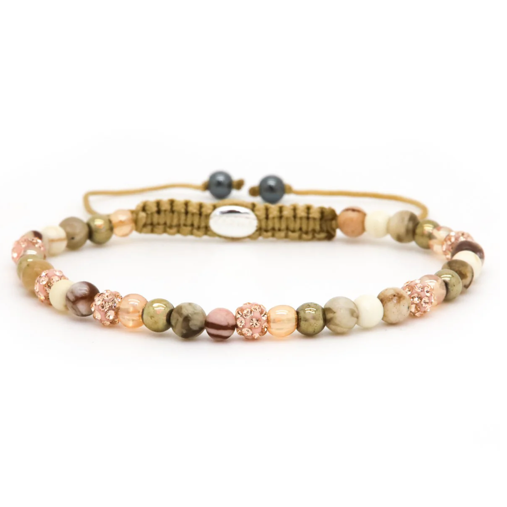 Karma Jewelry Karma  Jewelry armband 84624 Bracelet Spiral Nova XXS rose gold crystal beads 4 MM