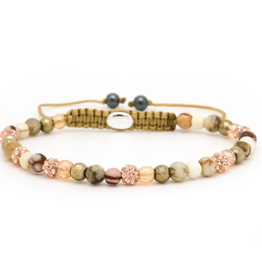 Karma Jewelry Karma  Jewelry armband 84624 Bracelet Spiral Nova XXS rose gold crystal beads 4 MM