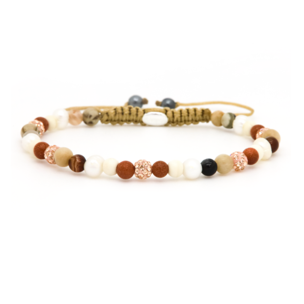 Karma Jewelry Karma  Jewelry armband 84623 Bracelet Spiral Luna May XXS gold crystal beads 4 MM