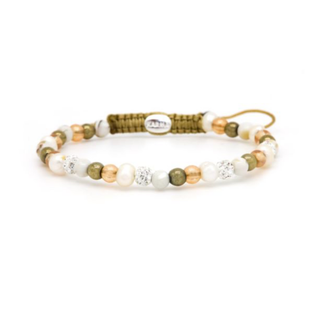 Karma Jewelry Karma  Jewelry armband 84653 Bracelet Spiral Mimi XXS white crystal beads 4 MM