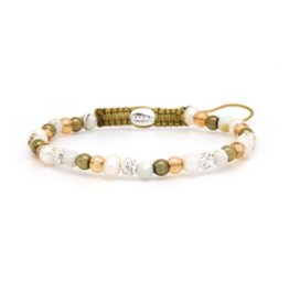 Karma Jewelry Karma  Jewelry armband 84653 Bracelet Spiral Mimi XXS white crystal beads 4 MM