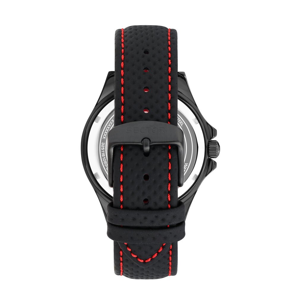 Sector Sector R3251161060 Watch 230 black / red ( zwart / rood ) heren horloge 43 MM