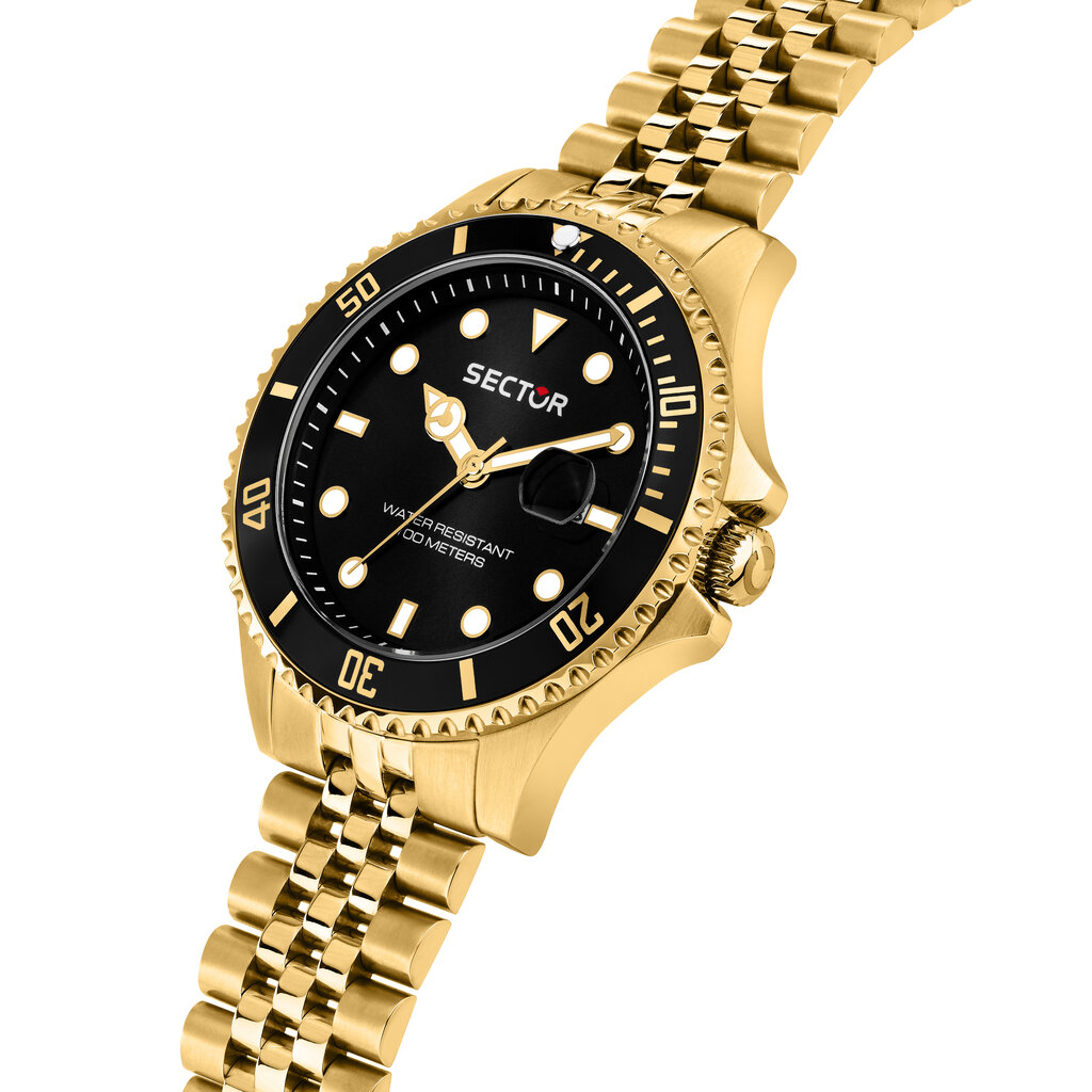 Sector Sector R3253161051 Watch 230 gold / black ( goud / zwart ) heren horloge 43 MM