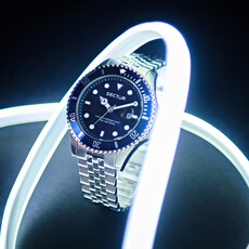 Sector Sector R3253161053 Watch 230 silver / blue ( zilver / blauw ) heren horloge 43 MM