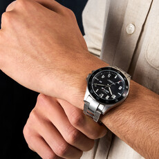 Sector Sector R3253161054 watch 230 silver / black ( zilver / zwart ) heren horloge - 43 MM