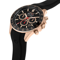 Sector Sector R3271661029 watch 230 Chronograph black / rosegold  ( zwart / rosegoud ) heren horloge - 43 MM