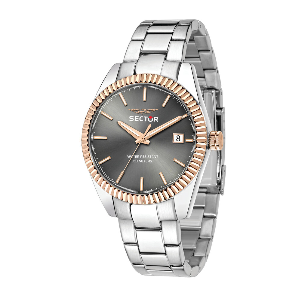 Sector Sector no limits R3253240009 watch 240 silver grey rose gold  ( zilver grijs rose goud ) heren horloge - 41 MM