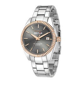 Sector Sector no limits R3253240009 watch 240 silver grey rose gold  ( zilver grijs rose goud ) heren horloge - 41 MM