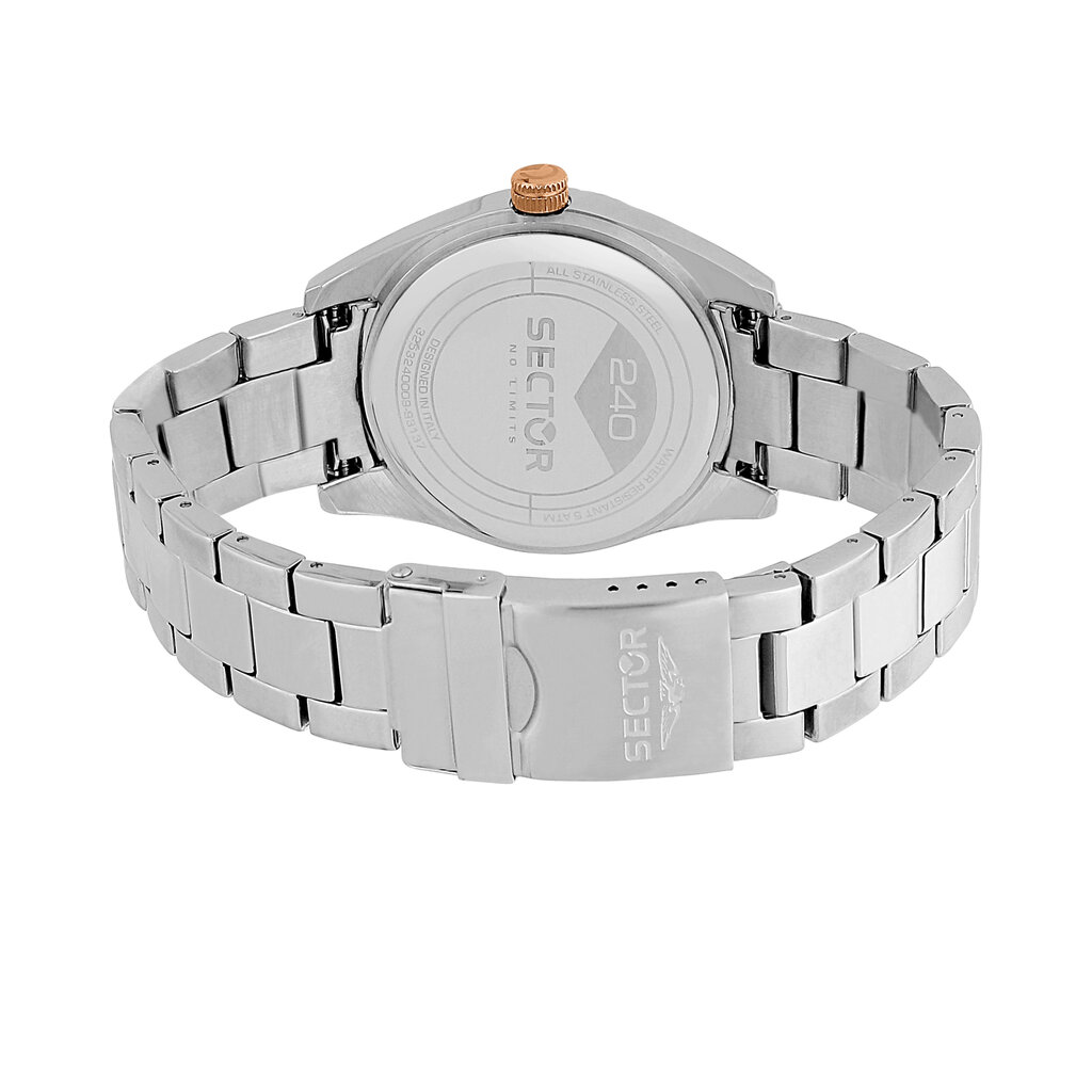 Sector Sector no limits R3253240009 watch 240 silver grey rose gold  ( zilver grijs rose goud ) heren horloge - 41 MM