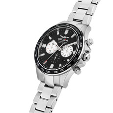 Sector Sector R3273661050 watch 230 Silver / black ( zilver / zwart ) heren horloge - 43 MM