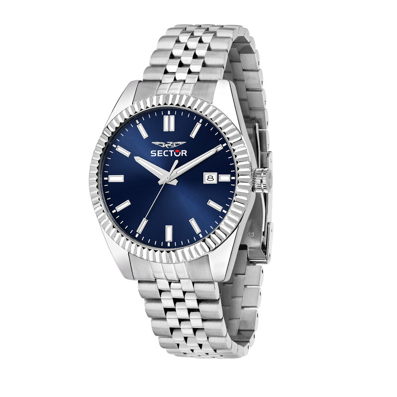 Sector Sector R3253240013 watch 240 silver / blue ( zilver / blauw ) heren horloge - 41 MM