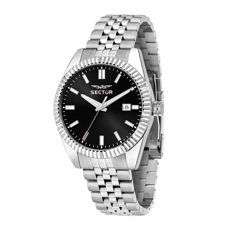 Sector Sector R3253240015 watch 240 silver / black ( zilver / zwart ) heren horloge - 41 MM