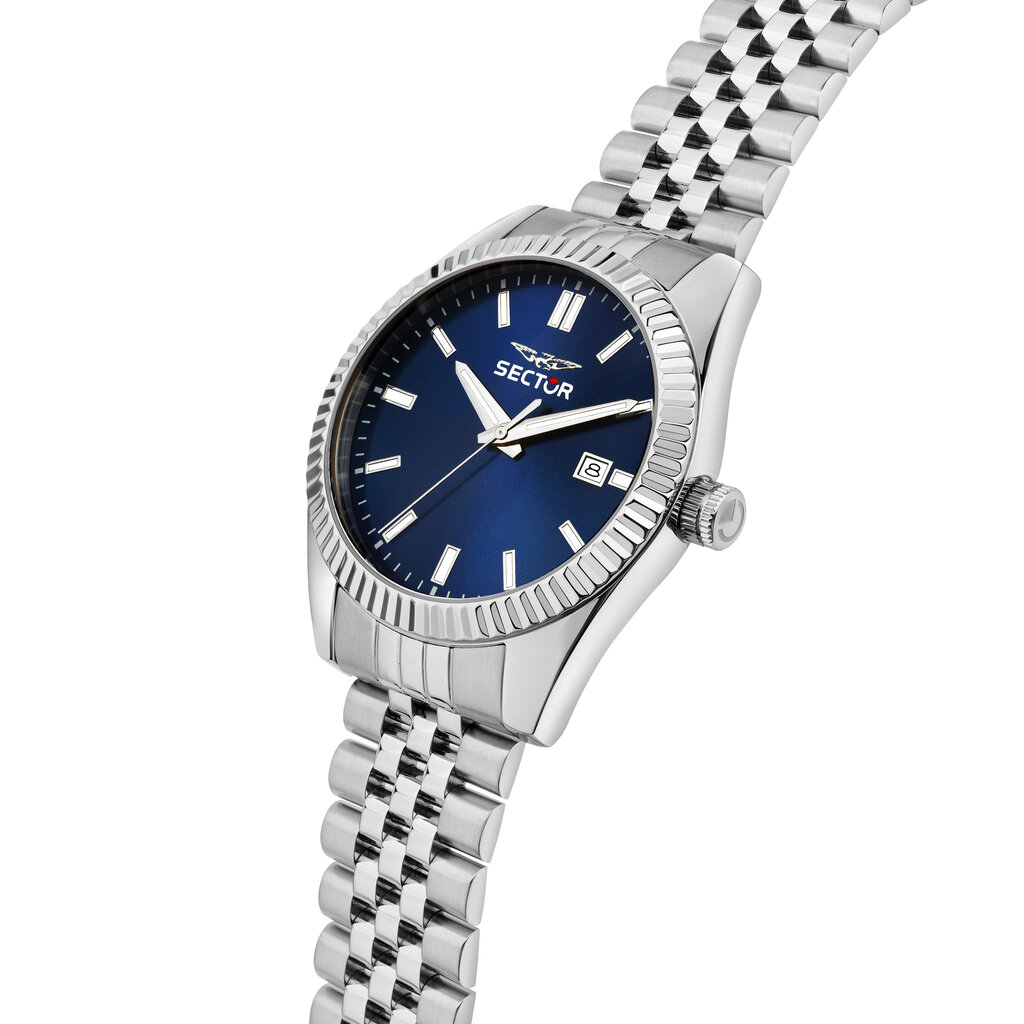 Sector Sector R3253240013 watch 240 silver / blue ( zilver / blauw ) heren horloge - 41 MM