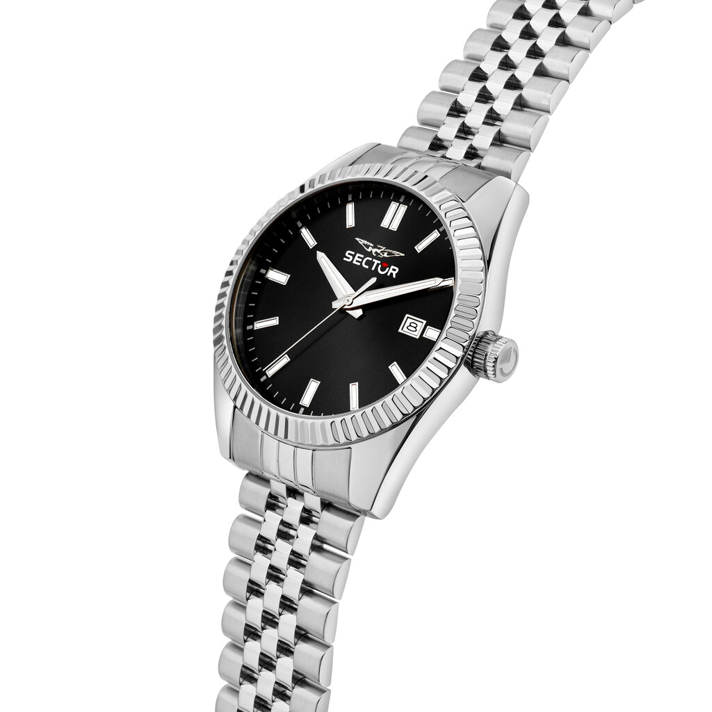 Sector Sector R3253240015 watch 240 silver / black ( zilver / zwart ) heren horloge - 41 MM