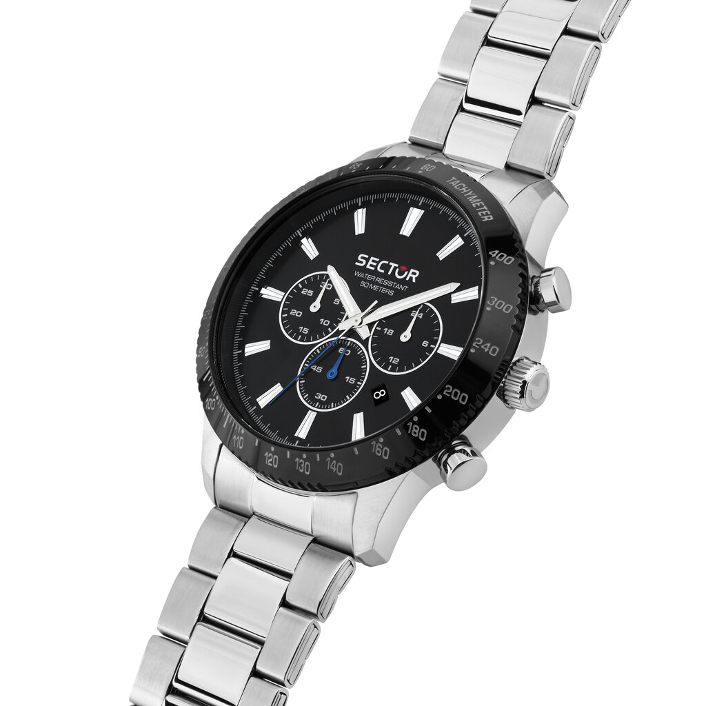 Sector Sector R3273778006 watch 270 silver / black ( zilver / zwart ) heren horloge - 45 MM