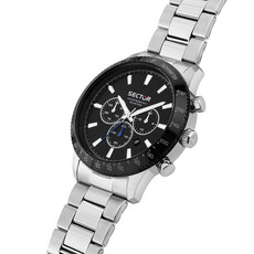 Sector Sector R3273778006 watch 270 silver / black ( zilver / zwart ) heren horloge - 45 MM