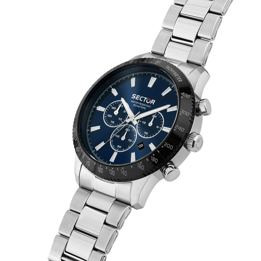 Sector Sector R3273778008 watch 270 silver / black ( zilver / zwart ) heren horloge - 45 MM