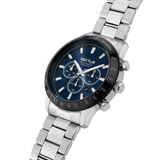 Sector Sector R3273778008 watch 270 silver / black ( zilver / zwart ) heren horloge - 45 MM