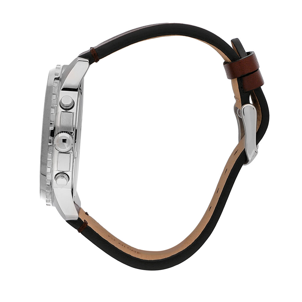 Sector Sector R3251412002 watch 550 silver / blue / brown ( zilver / blauw / bruin ) heren horloge - 45 MM
