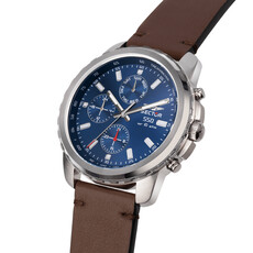 Sector Sector R3251412002 watch 550 silver / blue / brown ( zilver / blauw / bruin ) heren horloge - 45 MM