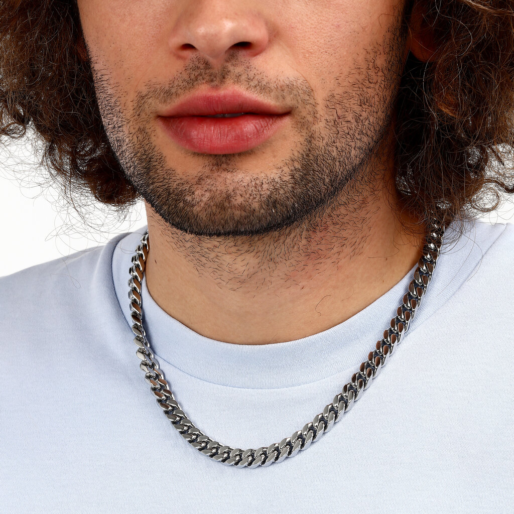 Sector Sector Ketting SAXS01 Necklace Energy Silver SS ( Zilverkleurig ) 50 + 5 CM