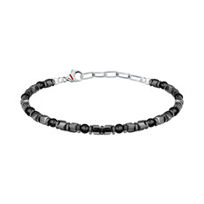 Sector Sector armband SZS97 Bracelet Basic SS Hematite + black agate 21 CM
