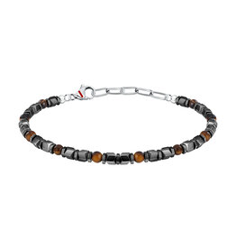 Sector Sector armband SZS96 Bracelet Basic SS Hematite + tiger eye 21 CM