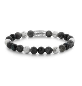 Rebel & Rose Rebel & Rose armband RR-80116-S-L Bracelet More Balls Than Most - Ocean Rocks - 8 MM