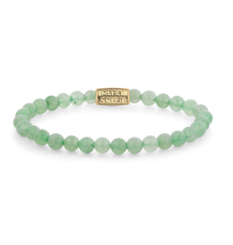 Rebel & Rose Rebel & Rose armband RR-6DV06-G-S Bracelet stones only bottle green yellow gold 6 MM