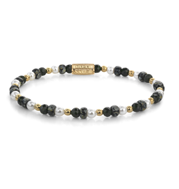 Rebel & Rose Rebel & Rose armband RR-40158-G-S Bracelet Stones Only Green Glam Rocks Party - 16 cm - 4mm