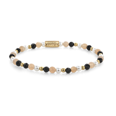 Rebel & Rose Rebel & Rose armband RR-40154-G-S Stones Only Black Glam Rocks Party - 4 MM