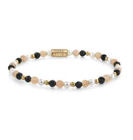 Rebel & Rose Rebel & Rose armband RR-40154-G-S Stones Only Black Glam Rocks Party - 4 MM