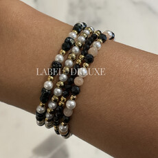 Rebel & Rose Rebel & Rose armband RR-40158-G-S Bracelet Stones Only Green Glam Rocks Party - 16 cm - 4mm