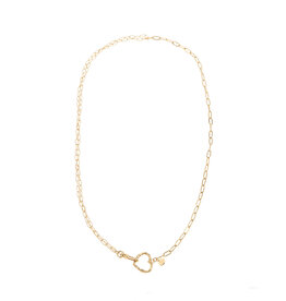 Rose & Camellia Rose & Camellia ketting 12508 Necklace heart gold 48 CM