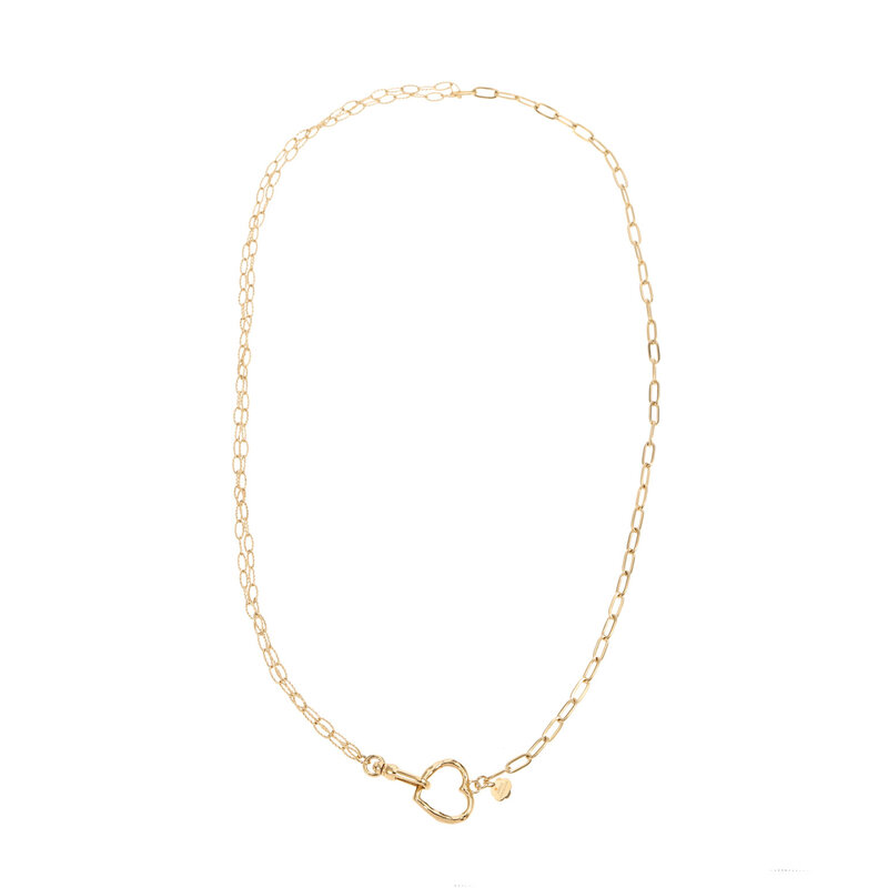Rose & Camellia Rose & Camellia ketting 12508 Necklace heart gold 48 CM