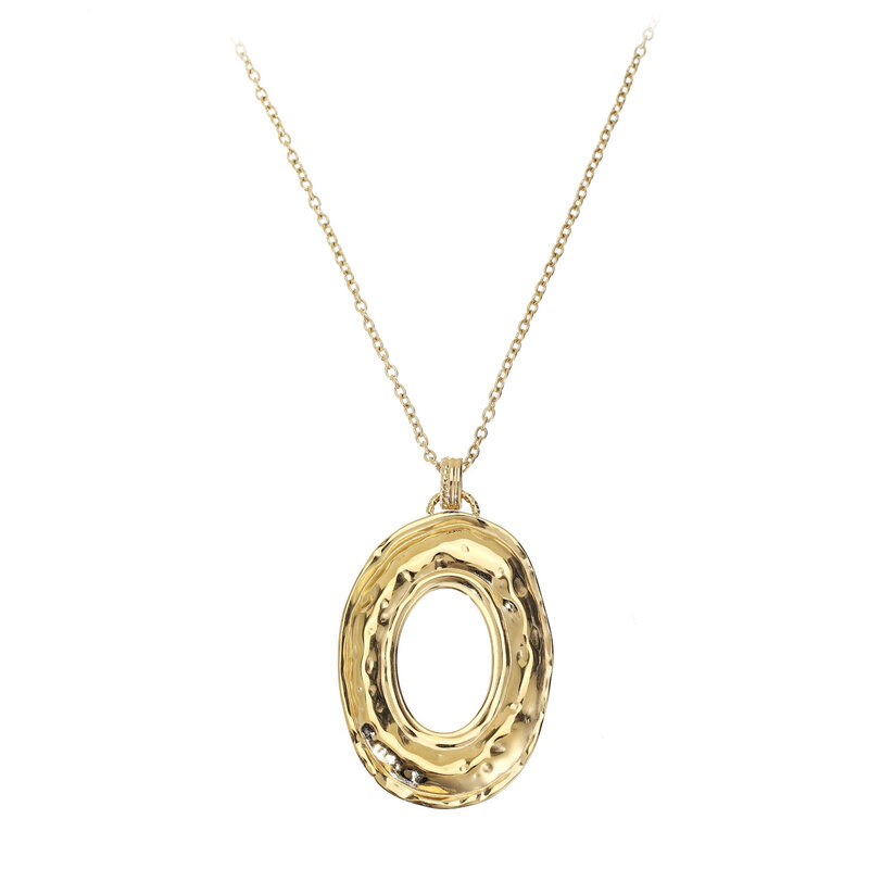 Rose & Camellia Rose & Camellia ketting 08957 Necklace long fantasy oval gold 70 + 10 CM
