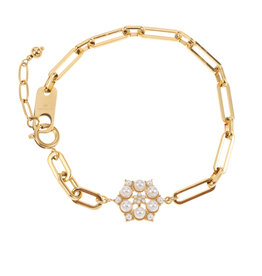 Rose & Camellia Rose & Camellia armband 08957 Bracelet chain pearl flower gold 18  + 3 CM