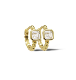 Karma Jewelry Karma Jewelry oorbellen H415GP earrings hinged hoops Fem 925 silver gold plated 12 MM