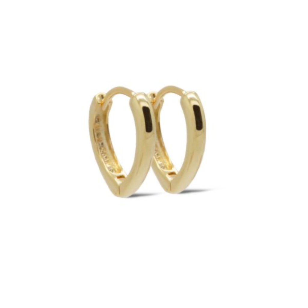 Karma Jewelry Karma Jewelry oorbellen H430GP earrings hinged hoops Hester 925 silver gold plated 11 MM