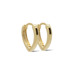 Karma Jewelry Karma Jewelry oorbellen H430GP earrings hinged hoops Hester 925 silver gold plated 11 MM